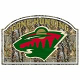 NHL Minnesota Wild 11-by-17 inch Real Tree Wood Sign