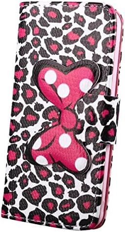 Moto Turbo Case Moto Droid Turbo Kickstand Case,Tribe-Tiger Minnie Mickey Series Premium Leather[Card Slot][Flip][Stand][Wallet]Cover Case for Motorola Moto Droid Turbo XT1254(Leopard Bowknot)