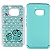 HTC 10 Case, MagicSky [Shock Absorption] Studded Rhinestone Bling Hybrid Dual Layer Armor Defender Protective Case Cover For HTC 10 (2016) - Owl