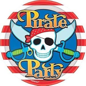 Pirate Party Plates - 9 inch (Supplies 8)