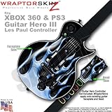 Metal Flames Blue WraptorSkinz Skin fits XBOX 360 & PS3 Guitar Hero III Les Paul Controller (GUITAR 