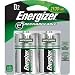 Rechargeable Batteries by Energizer - D - Pack of 2
