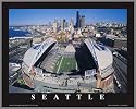 Seattle Seahawks - Qwest Field Aerial - Lg - Plaque Mounted & Laminated Print