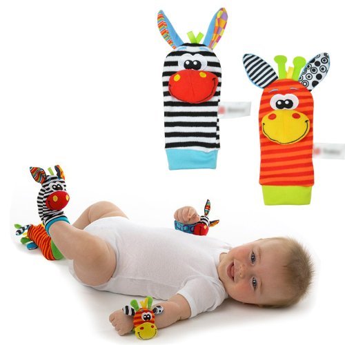 TihonÂ® Baby Infant Soft Wrist Rattle & Foot Finders Developmental Sozzy