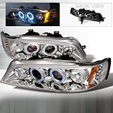 94 95 96 97 Honda Accord Halo Projector Headlights - Chrome (Pair) by
