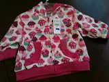 The Children's Place Child Girls Cupcake Hooded Sweater Jacket with Pink Ruffled Pockets Size 3-6 Months
