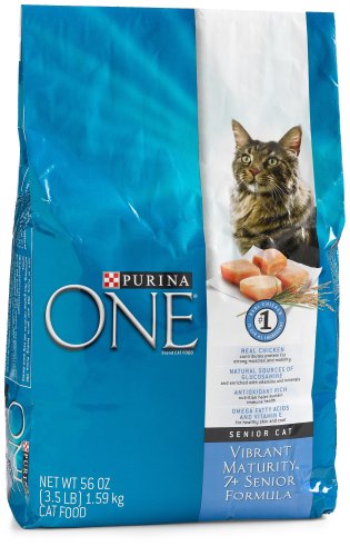 Purina One Cat Food Vibrant Maturity 7+ Senior Formula, 3.5-Pound Bags (Pack of 6)