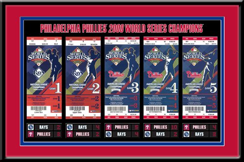 MLB Philadelphia Phillies 2008 World Series Tickets to History Framed Print at Amazon.com