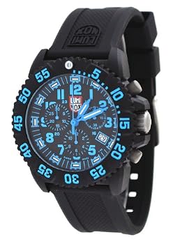 Luminox #3083 Men's Colormark Chronograph 3080 Series Watch (Black Dial/Blue Print)