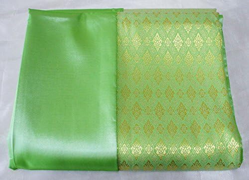 Thai Honeydew Melon Green Synthetic Silk Fabric For Women wedding dress SED16