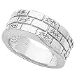 14K White Gold Diamond Gent's Wedding/Anniversary Ring - 0.24 Ct.