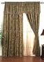Olive Regal Curtain Set w/ Valance/Sheer/Tassels