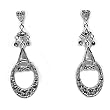 Marcasite Earrings, Size: 43mm