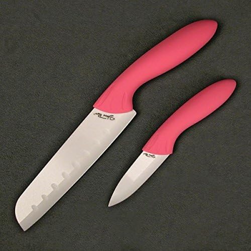 Stone River 2pc Pink Handle Santoku/Parer Set