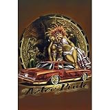 Professionally Framed Aztec Pride (Carrying Woman over Car) Art Poster Print - 16x20 with RichAndFramous Black Wood Frame
