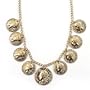 Gold Tone Coin Fashion Necklace