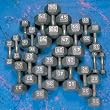 New Yukon 5-50 Lbs Hex Hammertone Grey Dumbbell Set