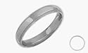 Traditional 18 Karat Mens White Gold Milgrain 4mm Comfort Fit Wedding Ring