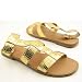 CHINESE LAUNDRY Udee Gold Sandals Shoes Womens Size 7.5