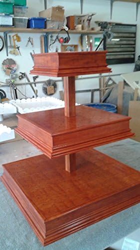 Beautiful large all wood 3 tier custom cake pop stand with decorative sides. Can hold up to 264 cake pops. Make a statement at your event!