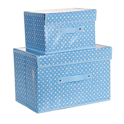 storage bin storage bins storage containers Clothes clothing bin outsize beauty covered baina lates box sorting box Storage box locker receive a case different colors to choose (One large and one small two loaded)