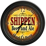 Shippen 's Beer and Ale Black Cascading Pub Style Wall Clock