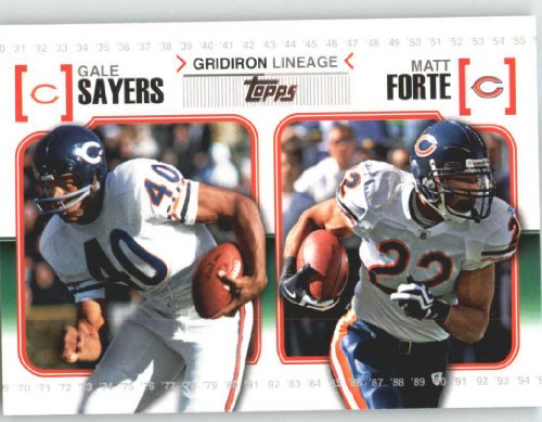 2010 Topps Gridiron Lineage #GLSF Gale Sayers / Matt Forte - Chicago Bears (Football Cards)