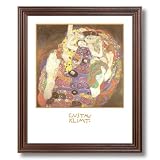Gustav Klimt Die Jungfrau Home Decor Wall Picture Cherry Framed Art Print
