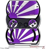 PSPgo Skin and Screen Protector Kit - Rising Sun Japanese Flag Purple fits  ....