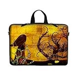 Neoprene Laptop Carrying Case Sleeve Bag w. Hidden Handle & Eyelet (D-Ring) for 13 13.3 Inch Notebook - Gustav Klimt
