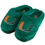 Miami Hurricanes Green Ladies Fuzzy Slippers