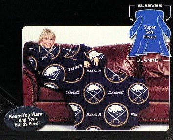 Buffalo Sabres (Classic Logo) Blanket/SLEEVES Comfy Throw ADULT