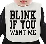 Blink If You Want Me Slogan ネクタイを有する有機ビブ Medium