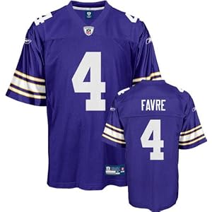 Brett Favre Jersey: Reebok Purple Replica #4 Minnesota Vikings Jersey