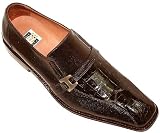 David Eden Rawlins Mens Genuine Crocodile/Lizard Shoes With Buckle On The Side