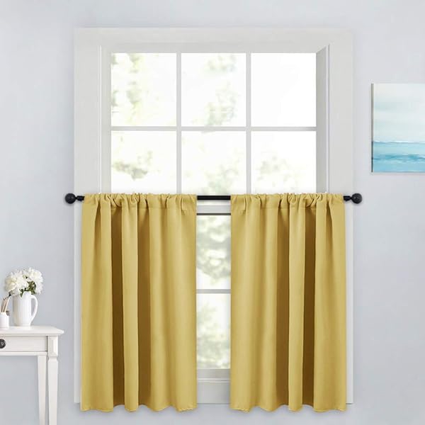 Pony Dance 36 Inch Long Curtains Thermal Insulated Rod Pocket