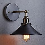 Ecopower Industrial Edison Simplicity 1 Light Wall Mount Light Sconces Aged Steel Finished