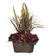 Artificial Burgundy Hydrangea Arrangement in Metal