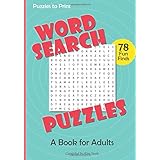 word search puzzles a book for adults