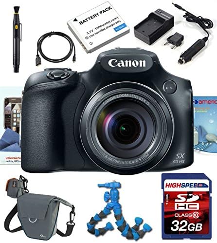Canon PowerShot SX-60 Digital Camera w/ Deluxe Accesory Kit 32GB