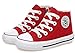 iDuoDuo Classic Kids Casual Comfort Zipper Lace Up High Top Canvas Shoes Red 12 M US Little Kid