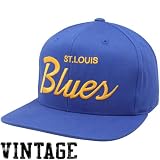 Mitchell & Ness St. Louis Blues Royal Blue Script Snapback Adjustable Hat