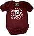 Micro Me One Piece Baseball Skull - Chocolate, 3-6 Months