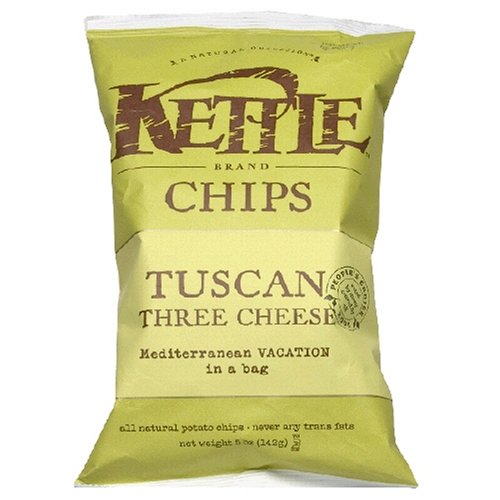 Kettle Chips Tuscan Three Cheese, 5-Ounce Bags (Pack of 15) by Kettle