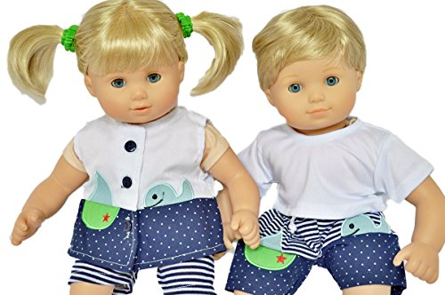 OCEAN WHALE OUTFITS FOR AMERICAN GIRL BITTY TWINS