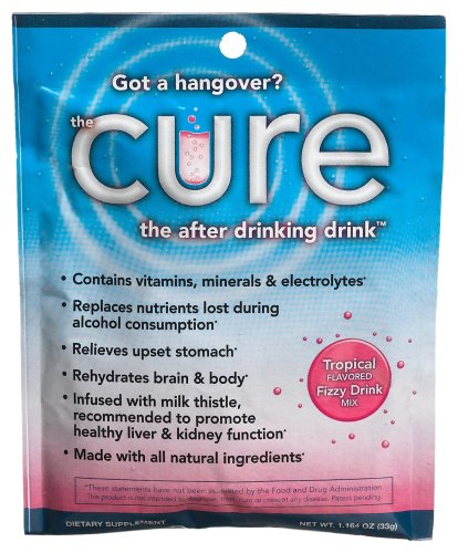 The Cure The After Drinking Drink Fizzy Drink Mix, Tropical Punch, 1.2-Ounce Packets In... by The Cure