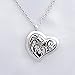 Aromatherapy Essential Oil Diffuser Necklace Jewelry ~ Elegant Heart Style - Hypo-Allergenic 316L Surgical Grade Stainless Steel Locket Pendant Necklace - Includes 3 Washable Pads (Silver)