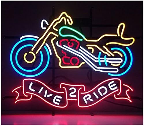 XINHANG 17 X 14 Inches Real Glass Neon Light Sign For Harley-Davidson Live 2 Ride Design Home Beer Bar Pub Shop Store Display