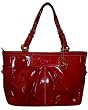 Coach Purse Handbag 13761 Patent Leather Pleated East West Gallon Tote