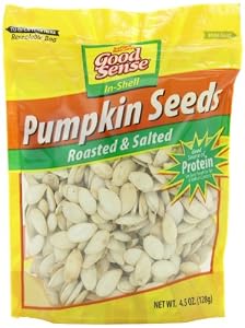 Good Sense Pumpkin Seeds, Roasted & Salted In-Shell, 4.5-Ounce Bags (Pack of 12)